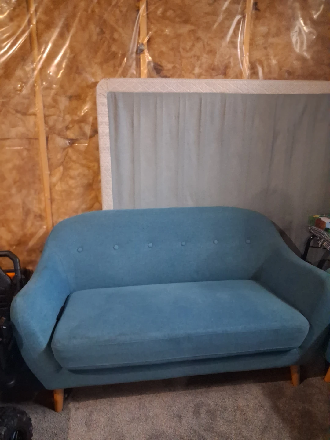 Blue two and 3 seater sofa for sale