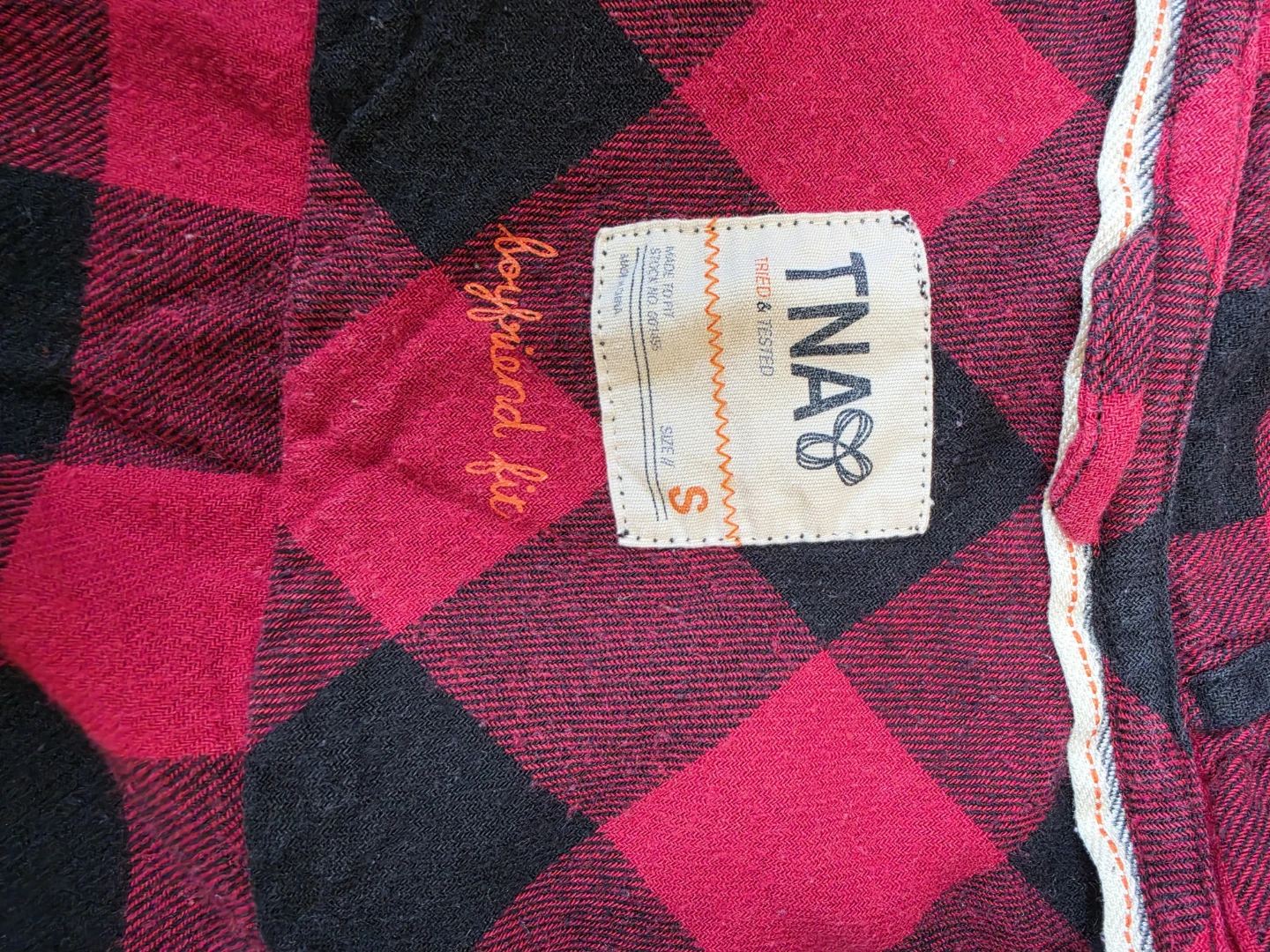 TNA Plaid Flannel Button-Up Shirt with Hood - photo 2