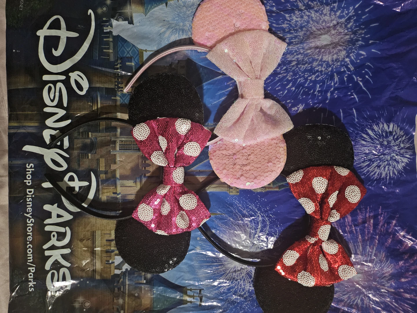 Set of 3 Fun & Festive Minnie Mouse Ear Headbands!