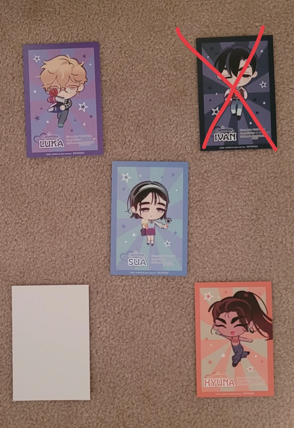 Chibi Character Photocards - Luka, Ivan, Sua, Mizi, Hyuna - photo 2