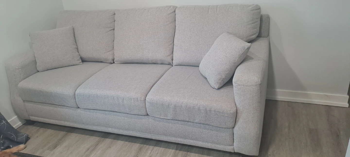 Light Grey 3-Seater Sofa with Pillows - photo 2