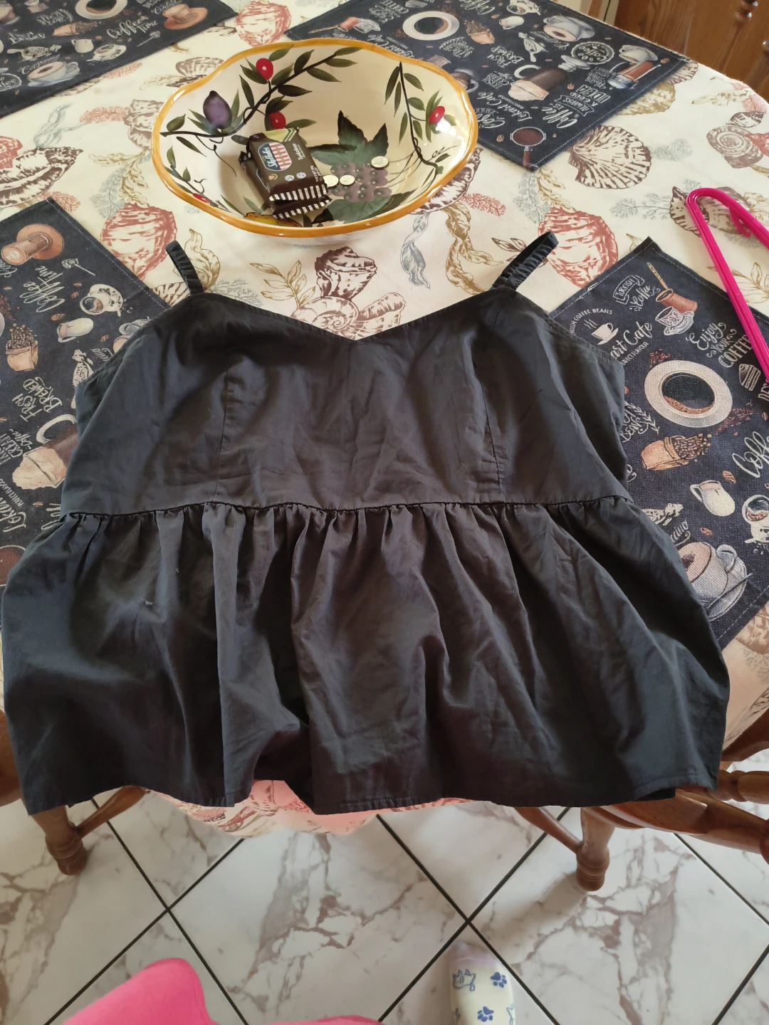 Black Peplum Camisole Top