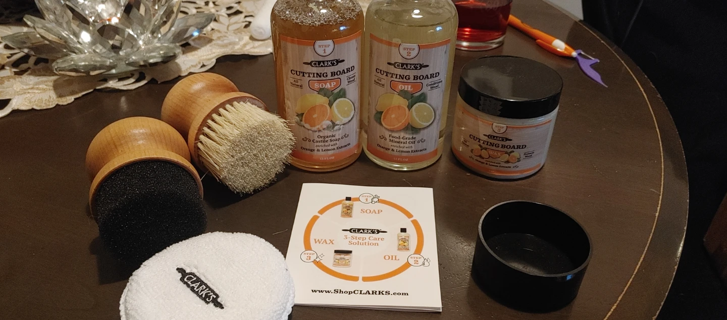 Clark's Cutting Board 3-Step Care Solution Kit