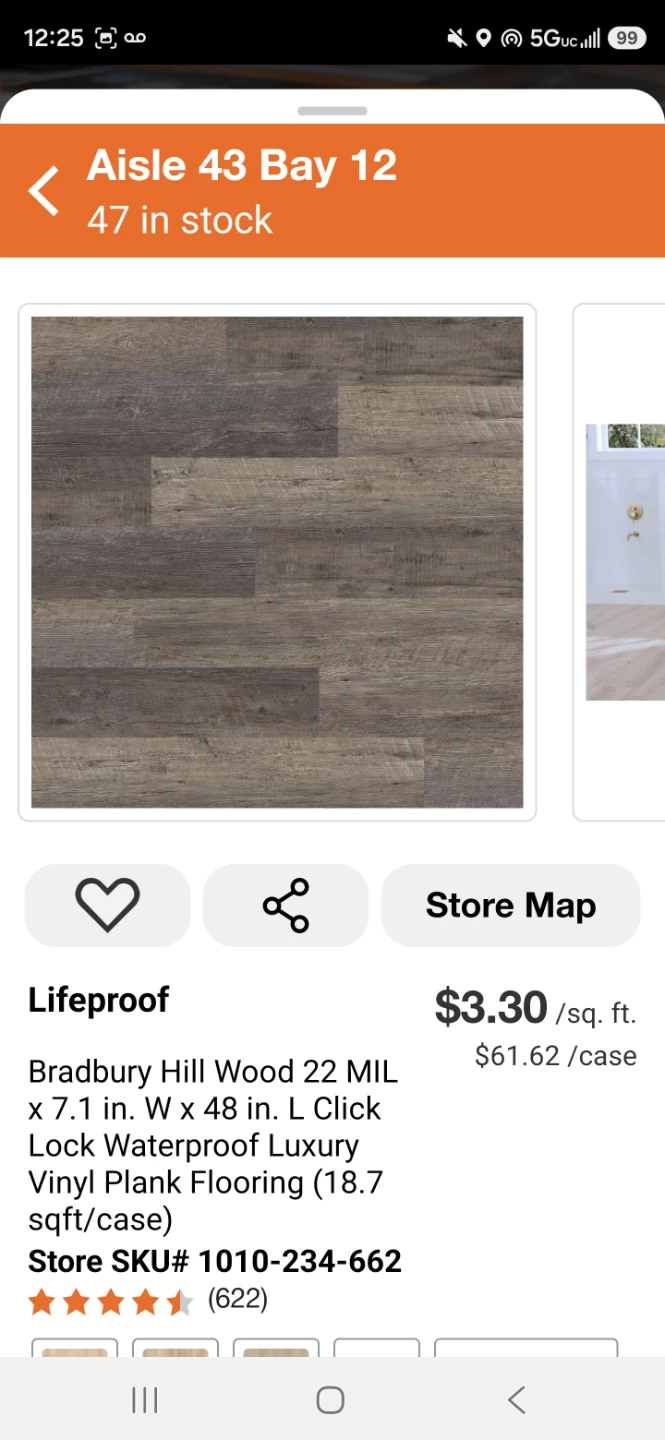Lifeproof 22mil bradbury Hill Wood Vinyl Plank Flooring - photo 2