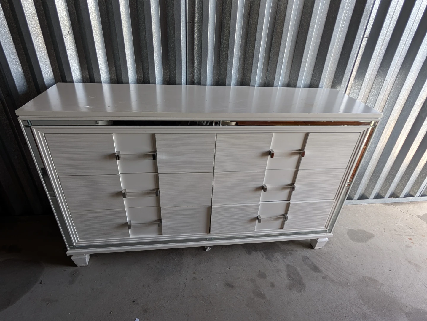 White Dresser with 6 Drawers