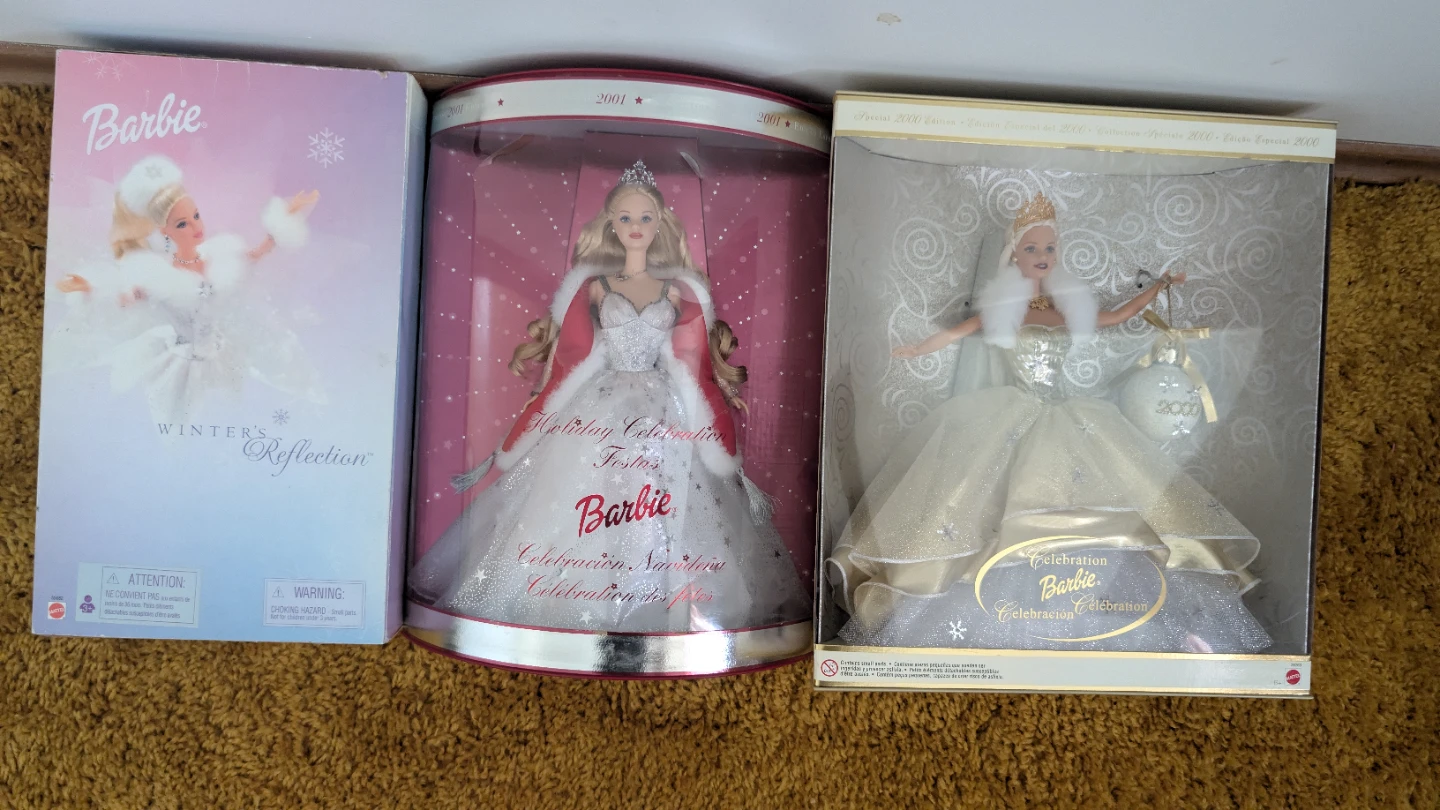 Mattel Special Edition Holiday Barbie Dolls Set of 3