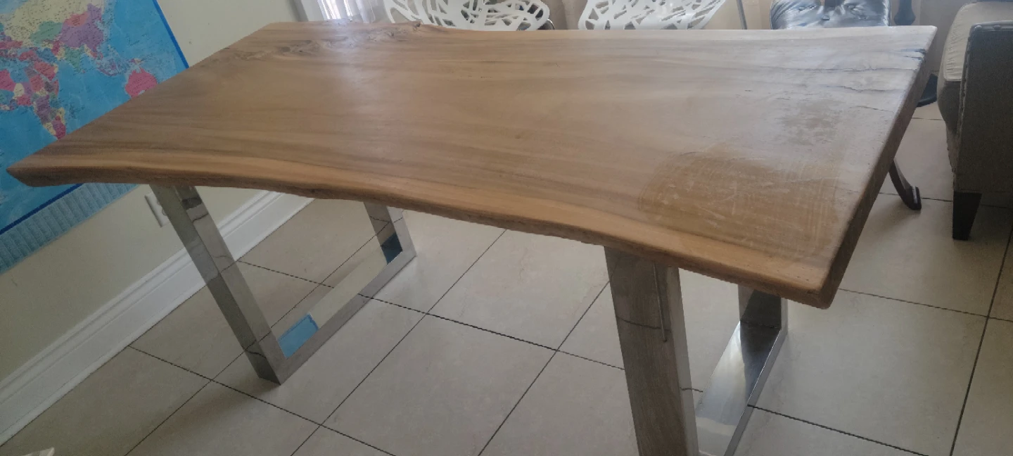 Solid Wood Live Edge Free Form Dining Table