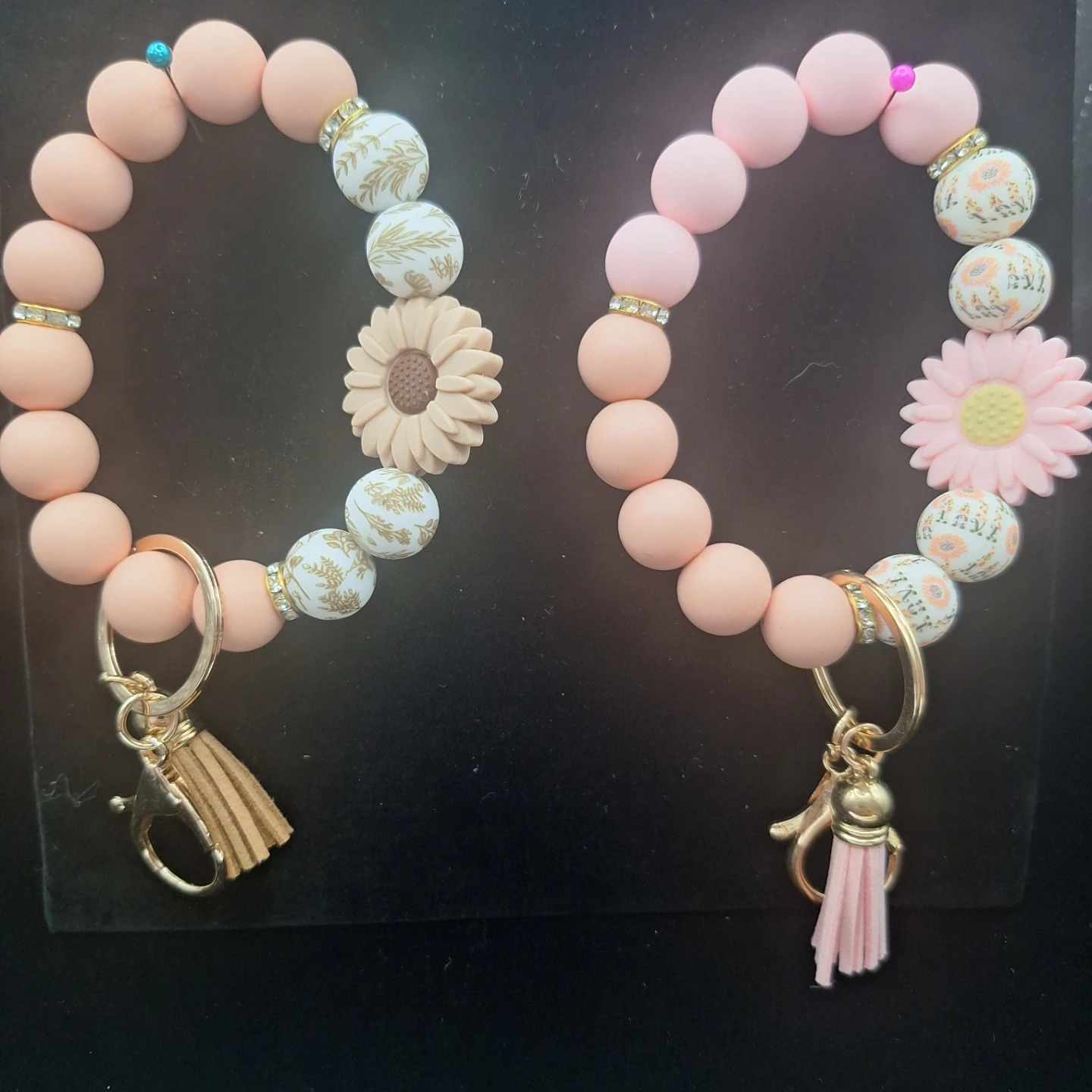 Beaded Keychain Bracelet with Tassel - photo 4