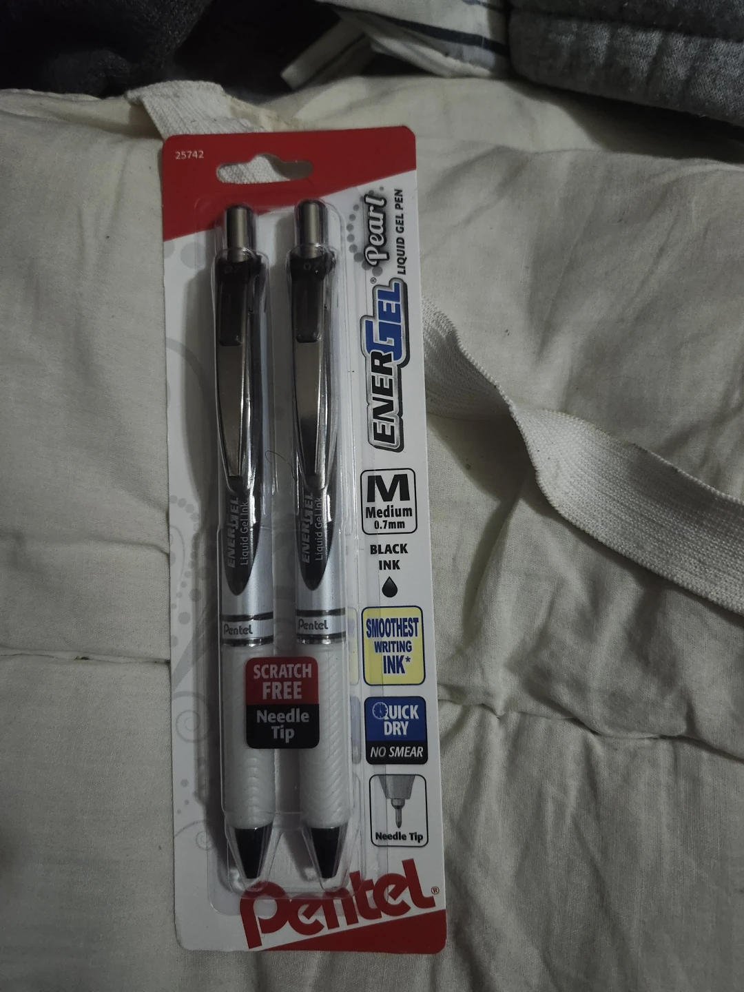 Pentel EnerGel Pearl Liquid Gel Pens -Black Ink - 2 Pack