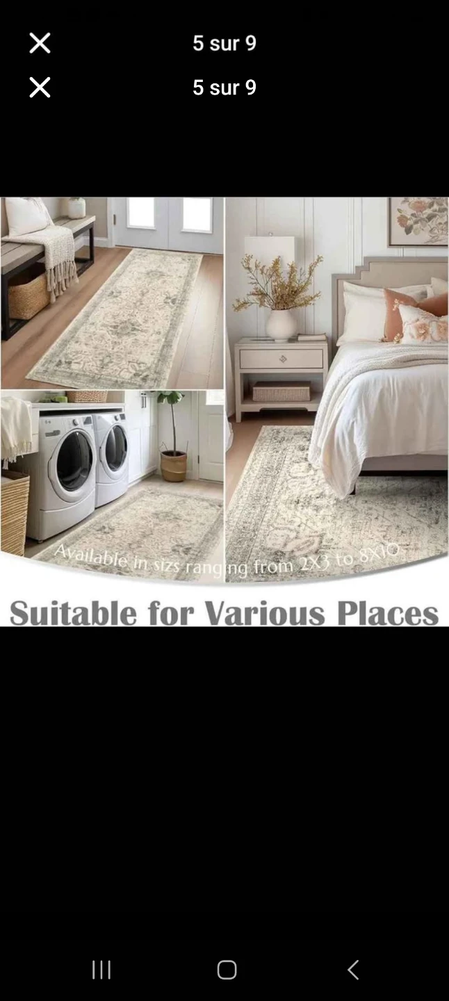Washable Area Rug - 5x7 ft - photo 2