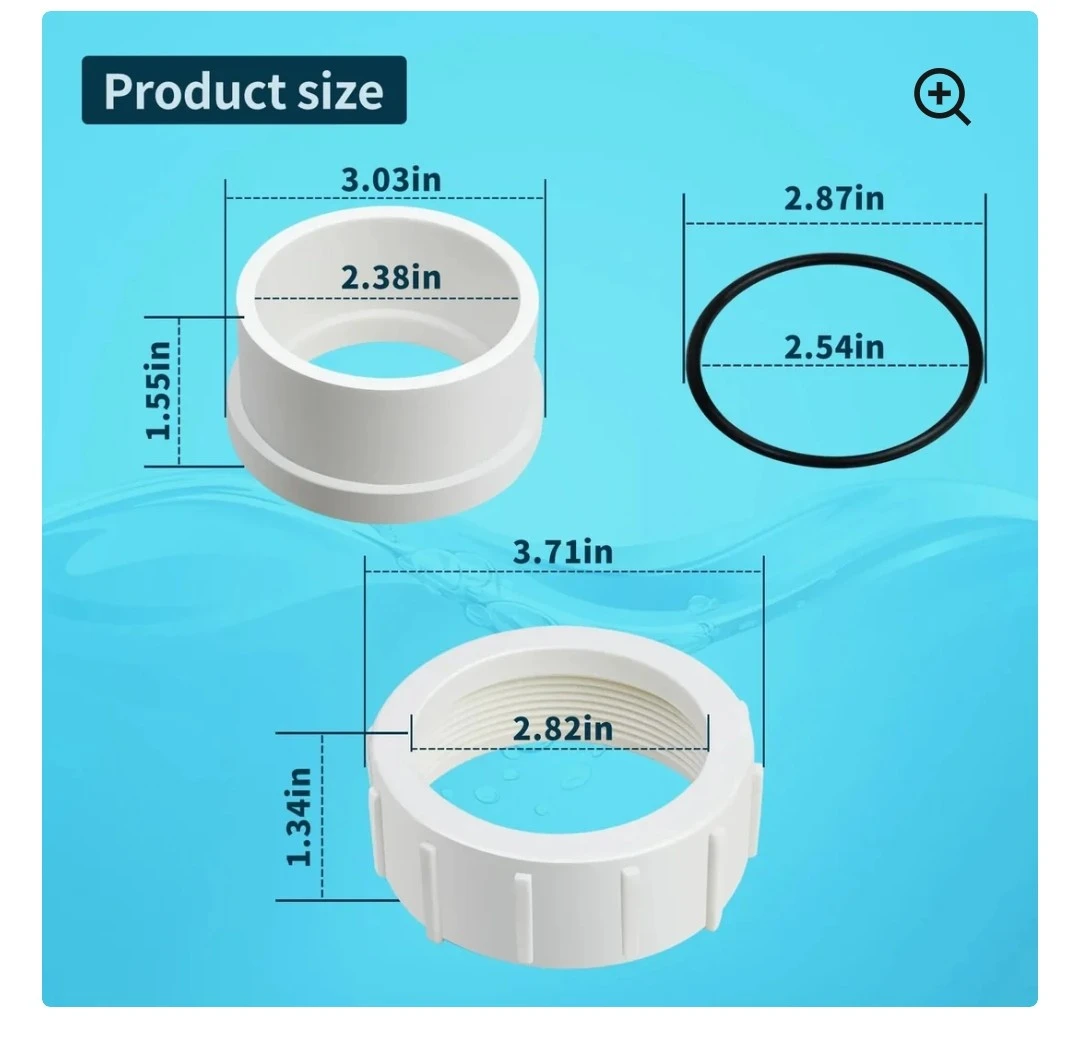 2" Half Union Adapter for Pentair Pool Pump / hot tub/ pumps - photo 5