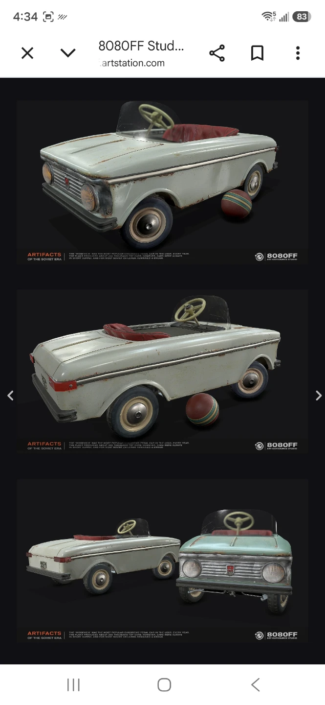 Moskvich antique Russian Pedal Car - photo 2