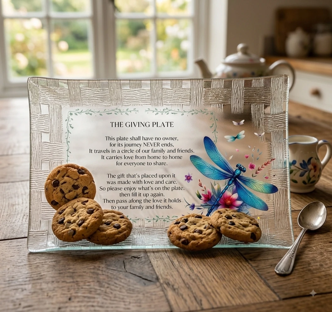 The Giving Plate Decorative Glass Plate