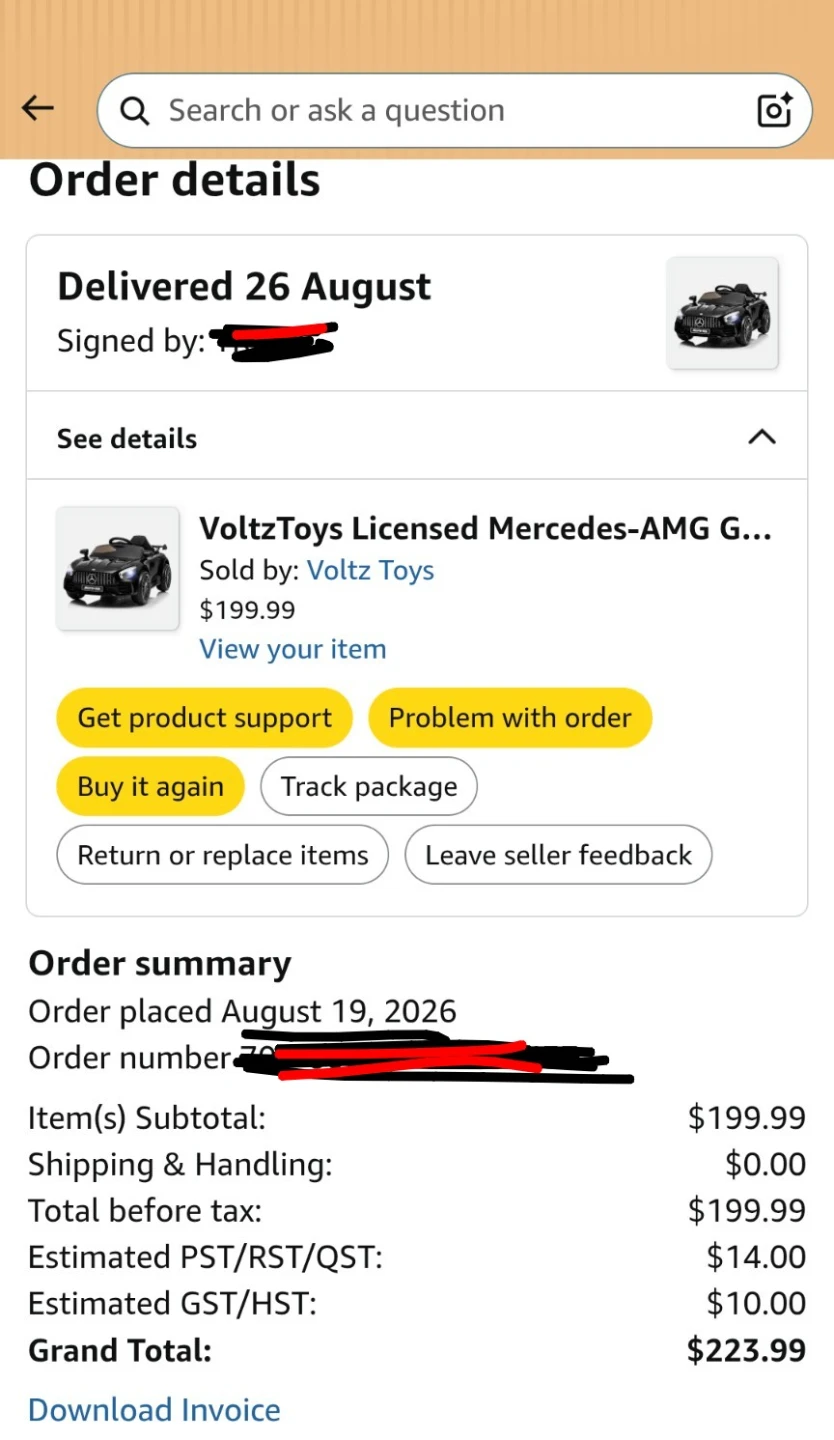 Kids' Ride-On Mercedes-AMG GTR Car (New in box) - photo 5