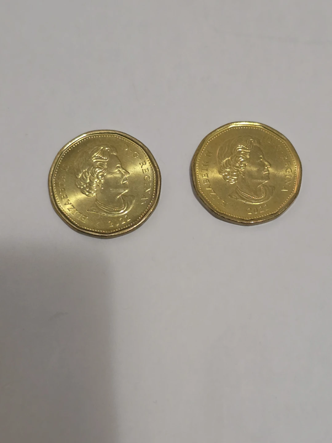 Two Canadian Loonie Coins - photo 2