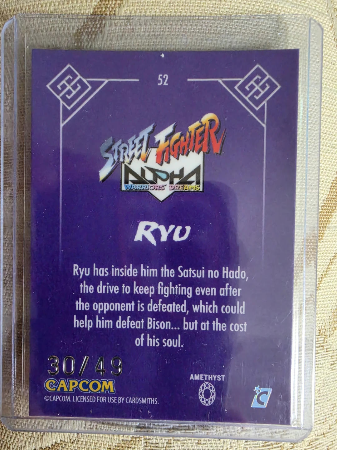 Street Fighter Alpha Warriors Dreams Trading Card - Ryu #30/49 - photo 2