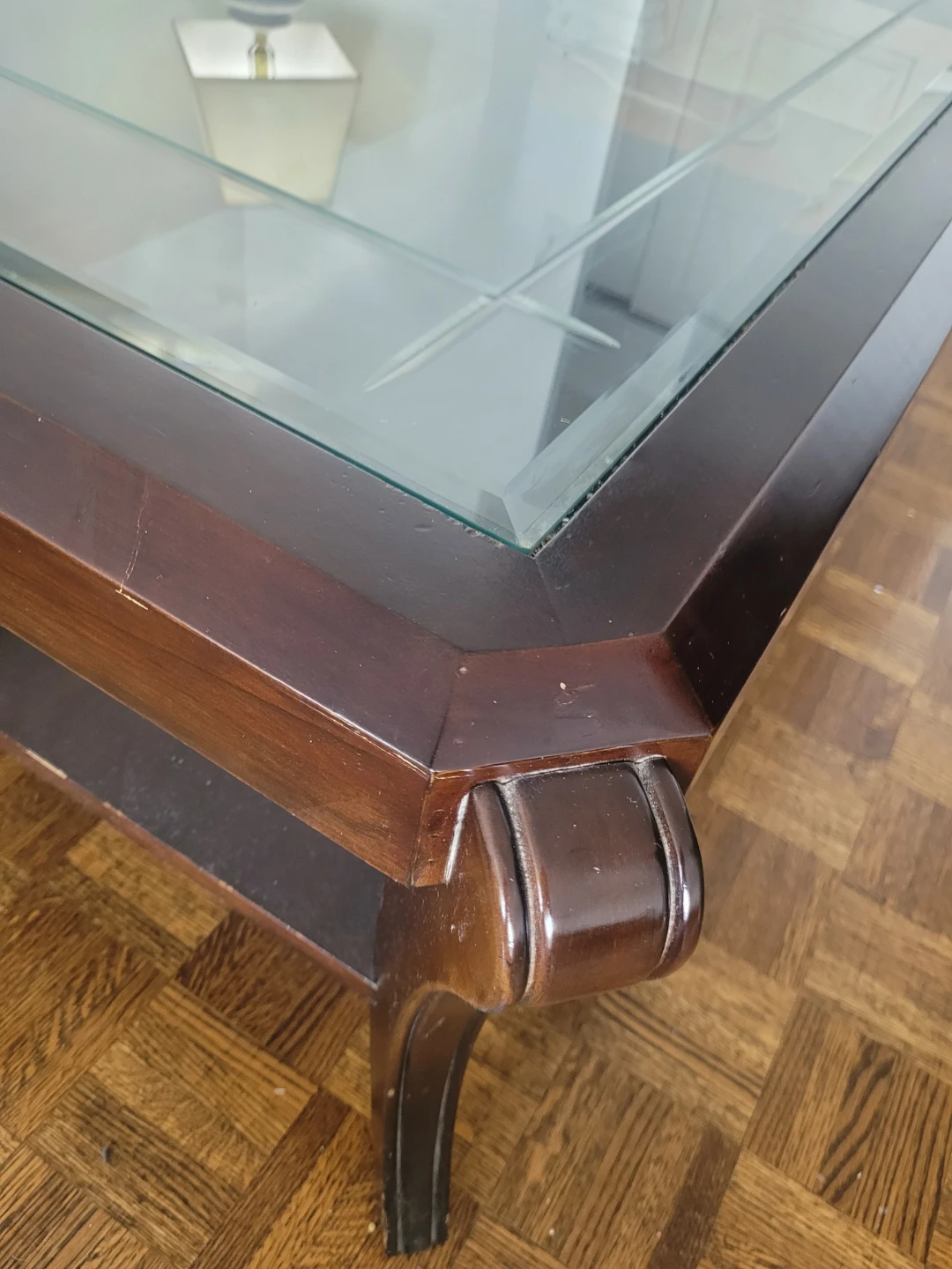 Elegant Glass-Top Coffee Table with 2 side tables. - photo 4