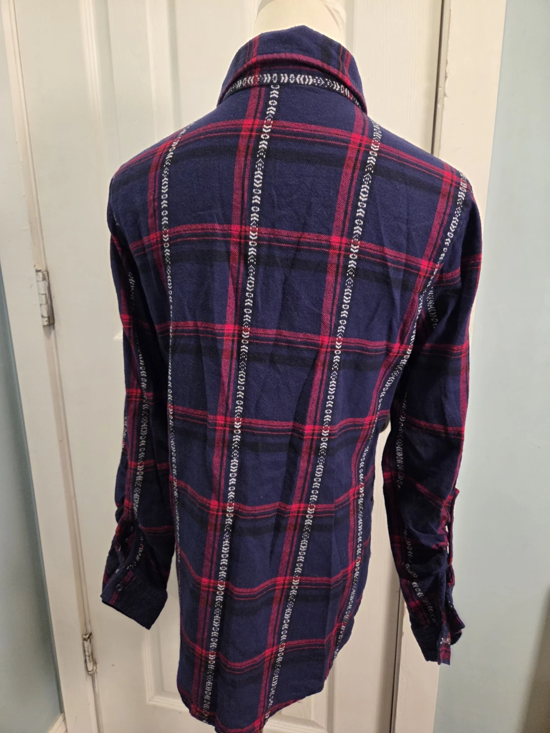 Love Tree Happens Flannel Shirt - Blue Plaid - photo 2