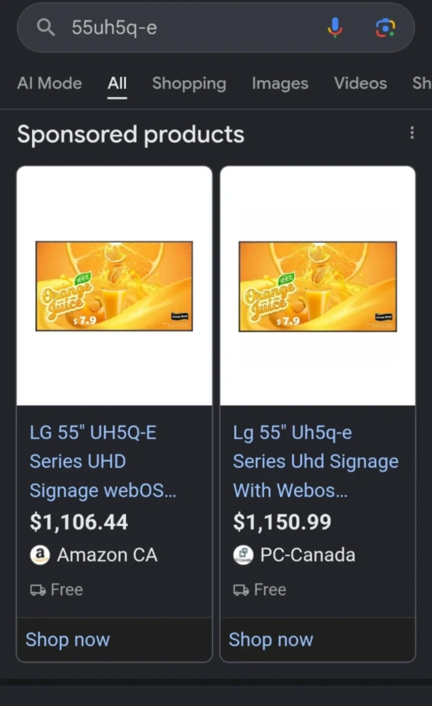 LG 55" UHD 4K Smart TV
