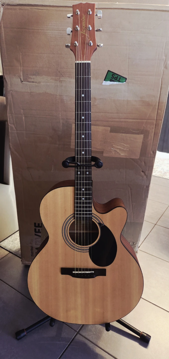 Jasmine S34C Grand Orchestra acoustic guitar WITH $60 STAND