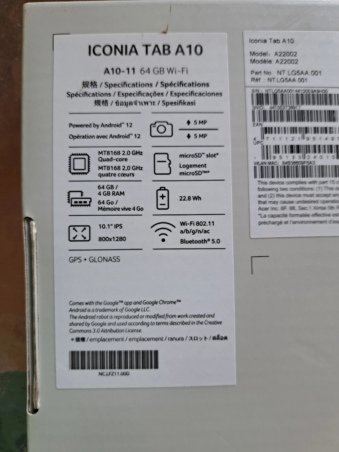 Acer Iconia Tab A10-11 10.1" 64GB Tablet Blue - photo 5