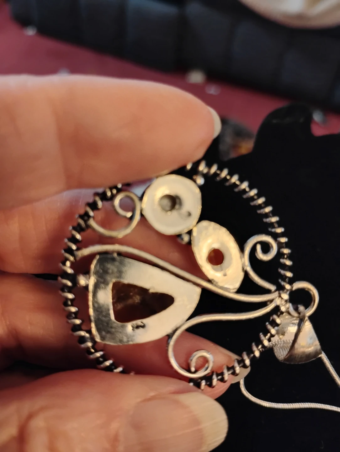 Sterling Silver Citrine and Pearl Necklace - photo 3