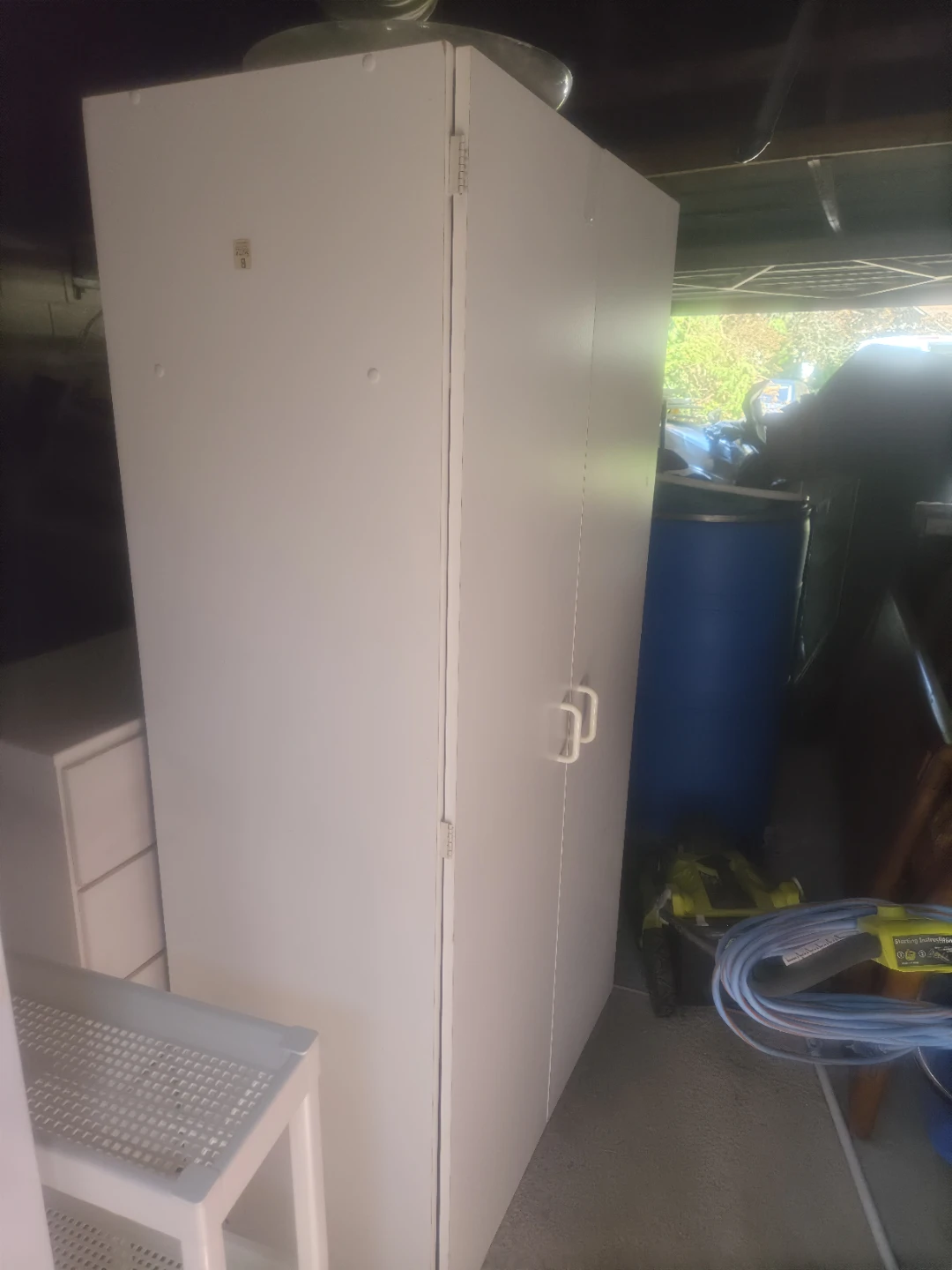 White Two Door Storage Cabinet - photo 3
