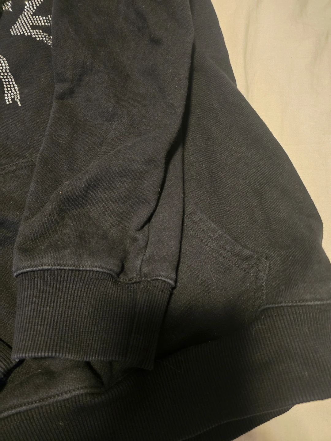 Naske rhinestone graphic hoodie in black - photo 5