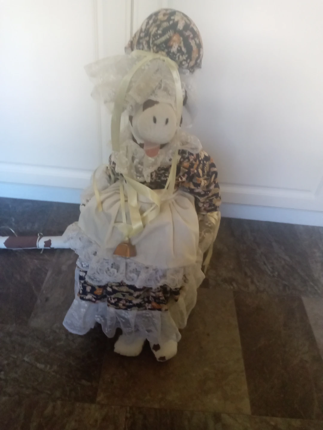 Decorative Cow Figurine with Dress