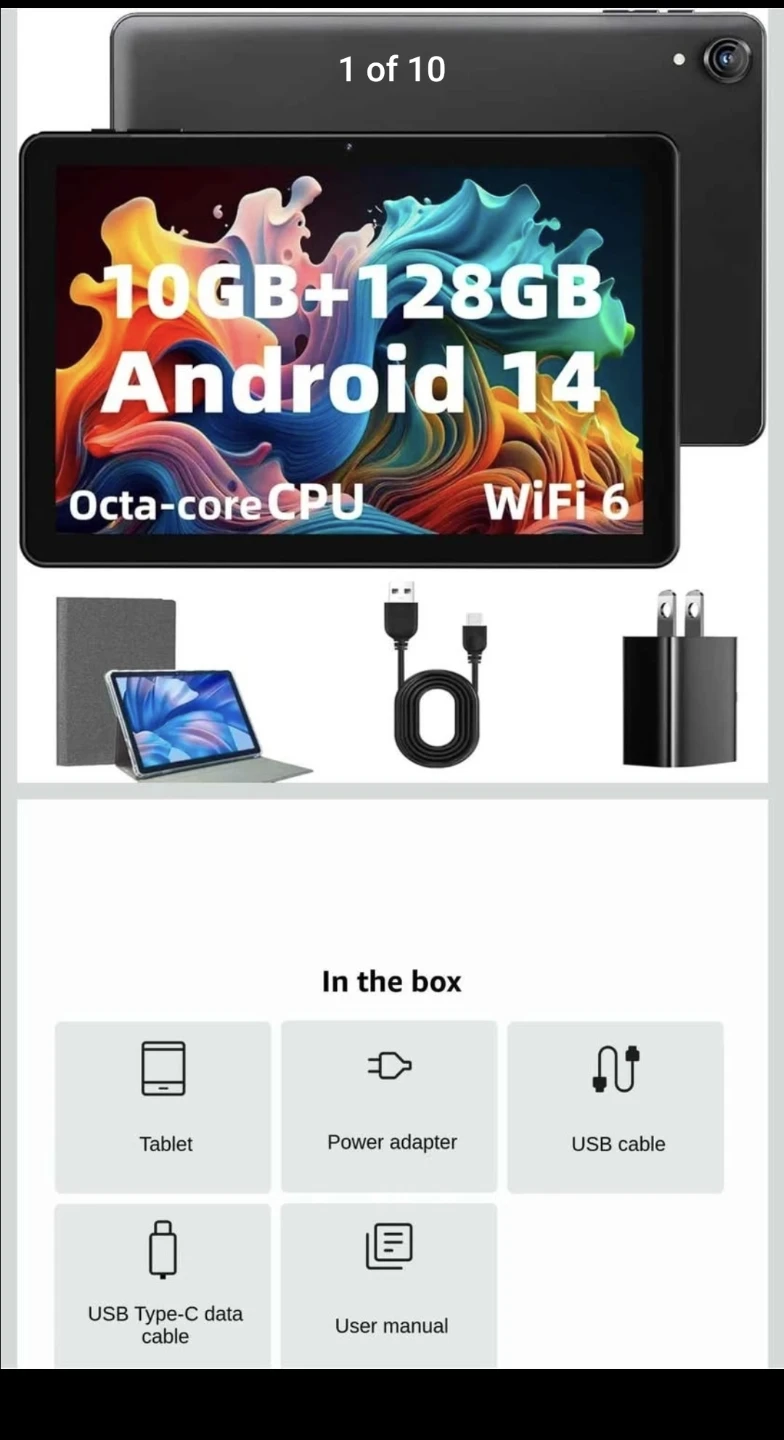New Rebecco Android Tablet 10 Inch - Android 14