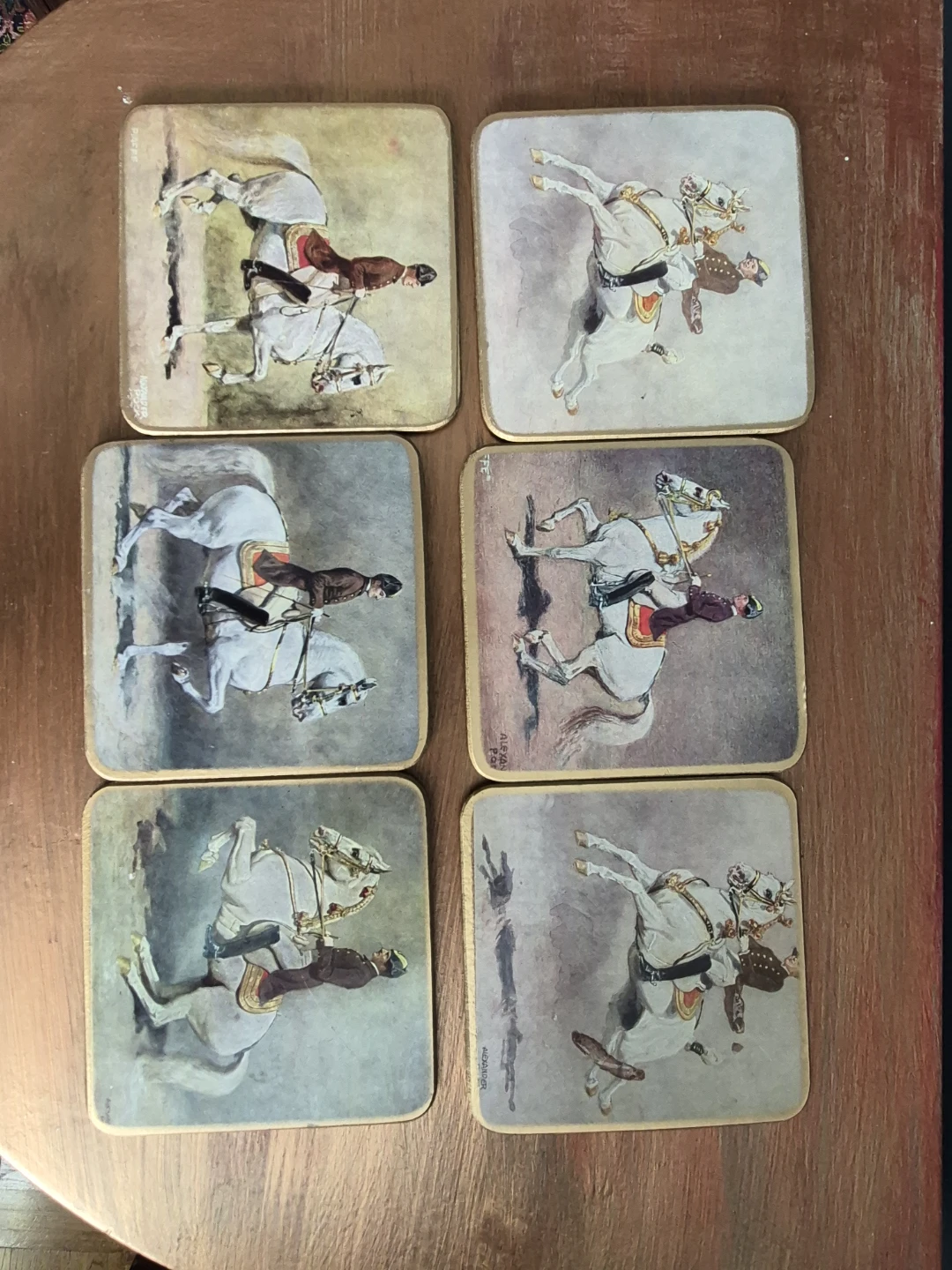 Vintage Horse Riding Coasters - Set of 6