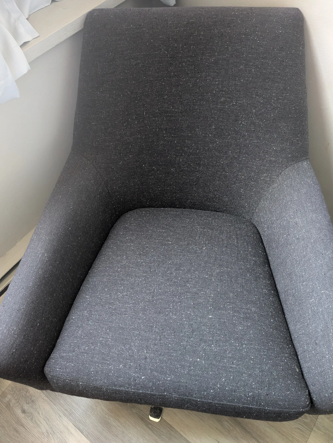 West Elm Dark Grey Swivel Chair - photo 2