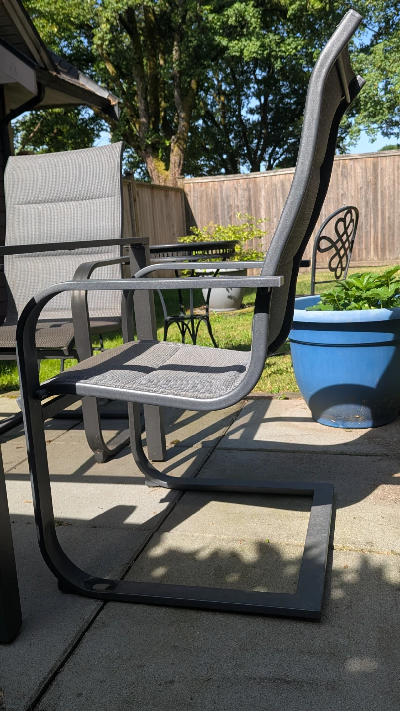 CANVAS Metal Patio Set with Glass top & 4 chairs - photo 5