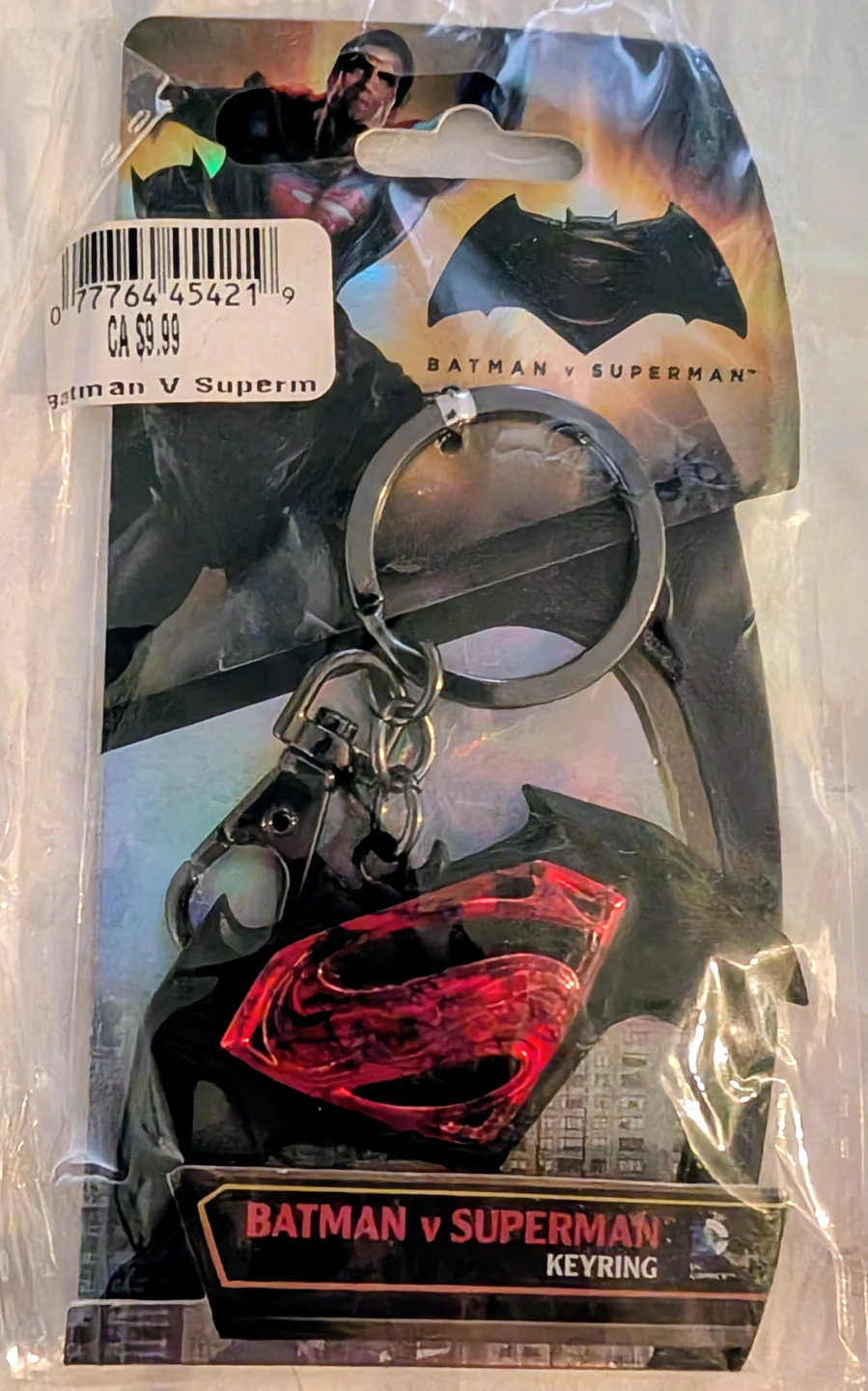 Batman v Superman Pewter Keychain and Pin - photo 2