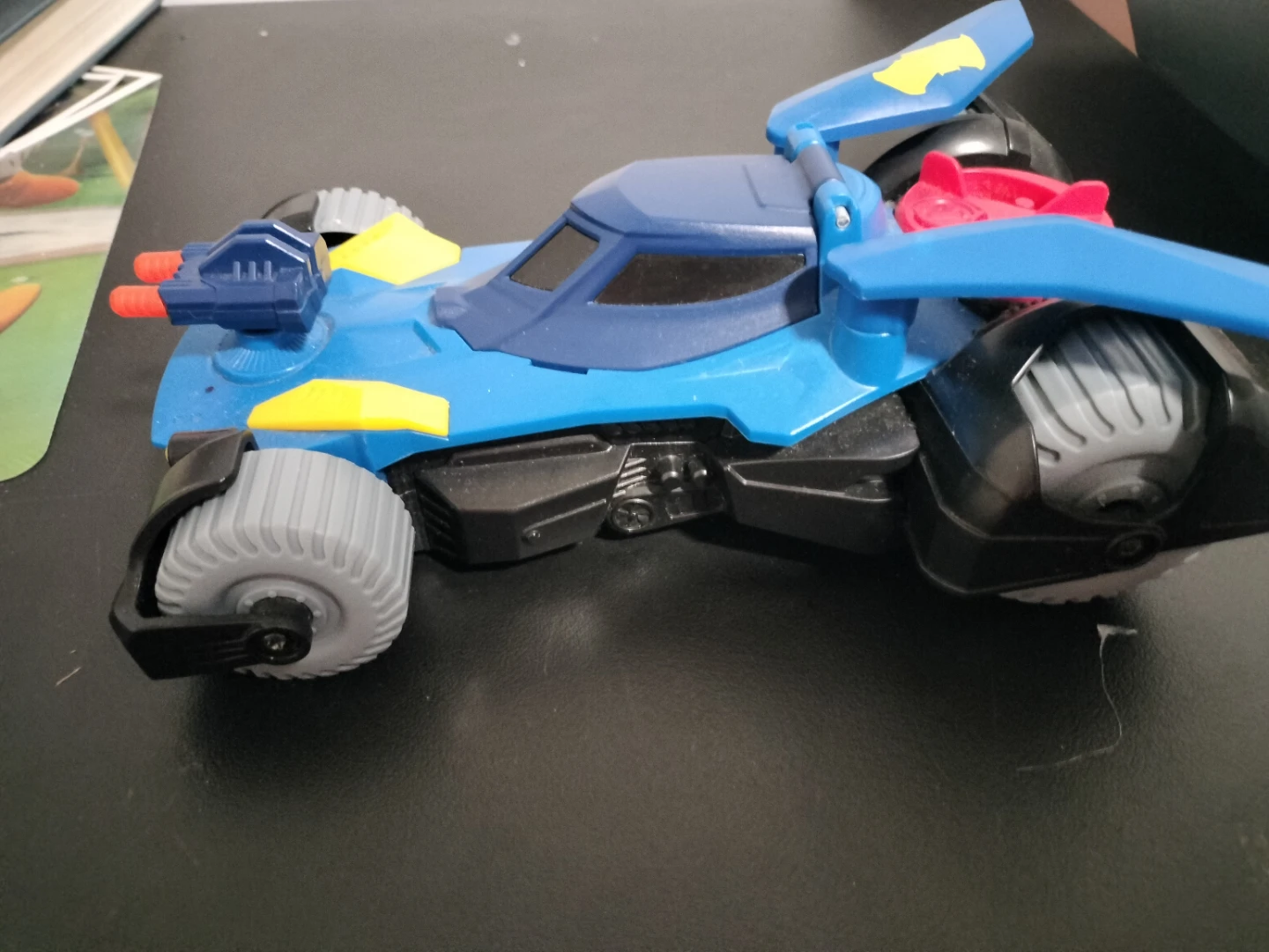 Blue and Yellow Toy Batmobile - photo 2