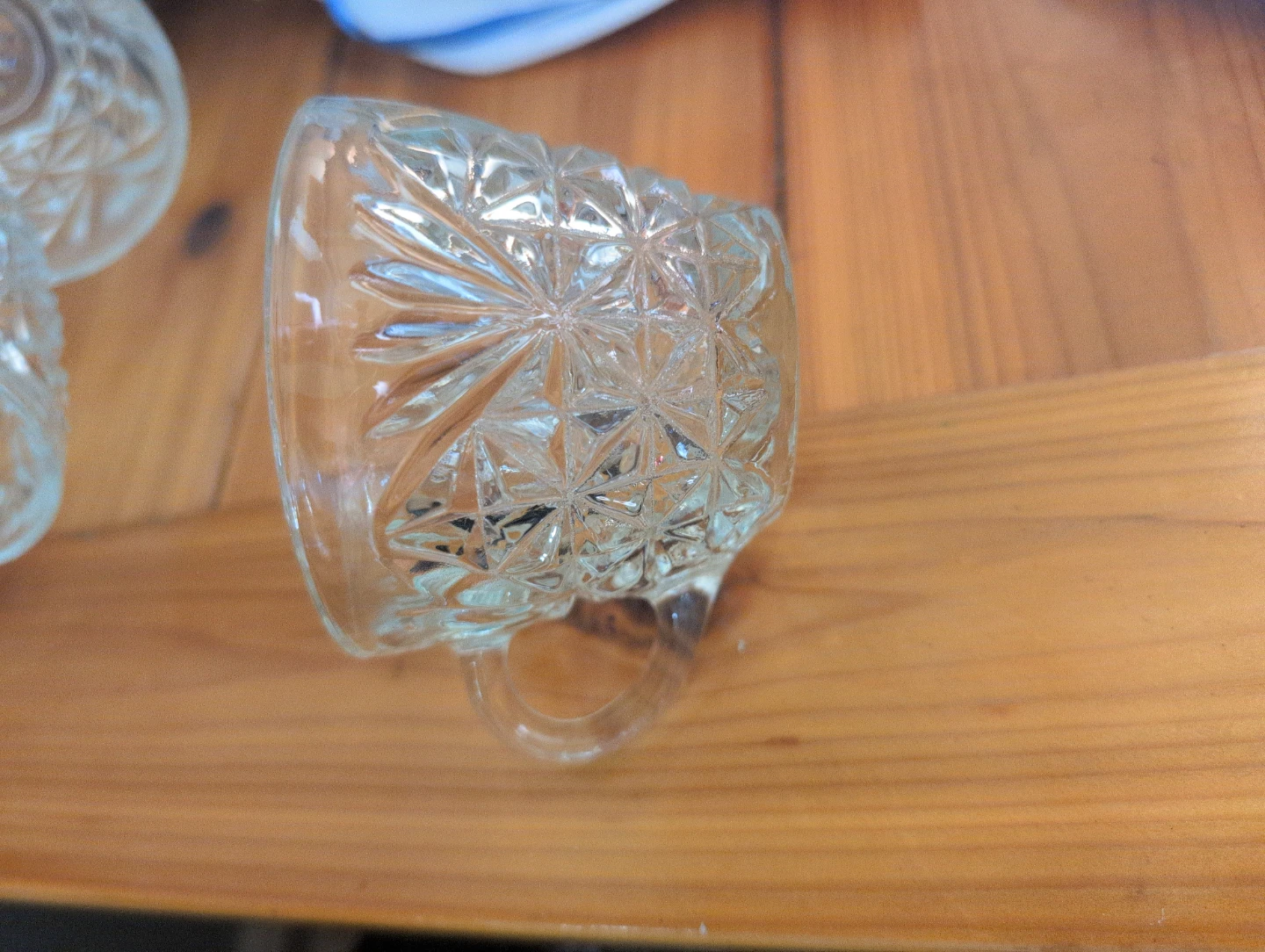 Crystal Punch Bowl Set with Cups and Ladle and salad tongs - photo 5