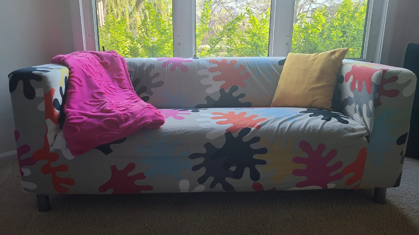 2 IKEA Klippan Sofa/lives eat  Colorful Splatter Print - photo 3