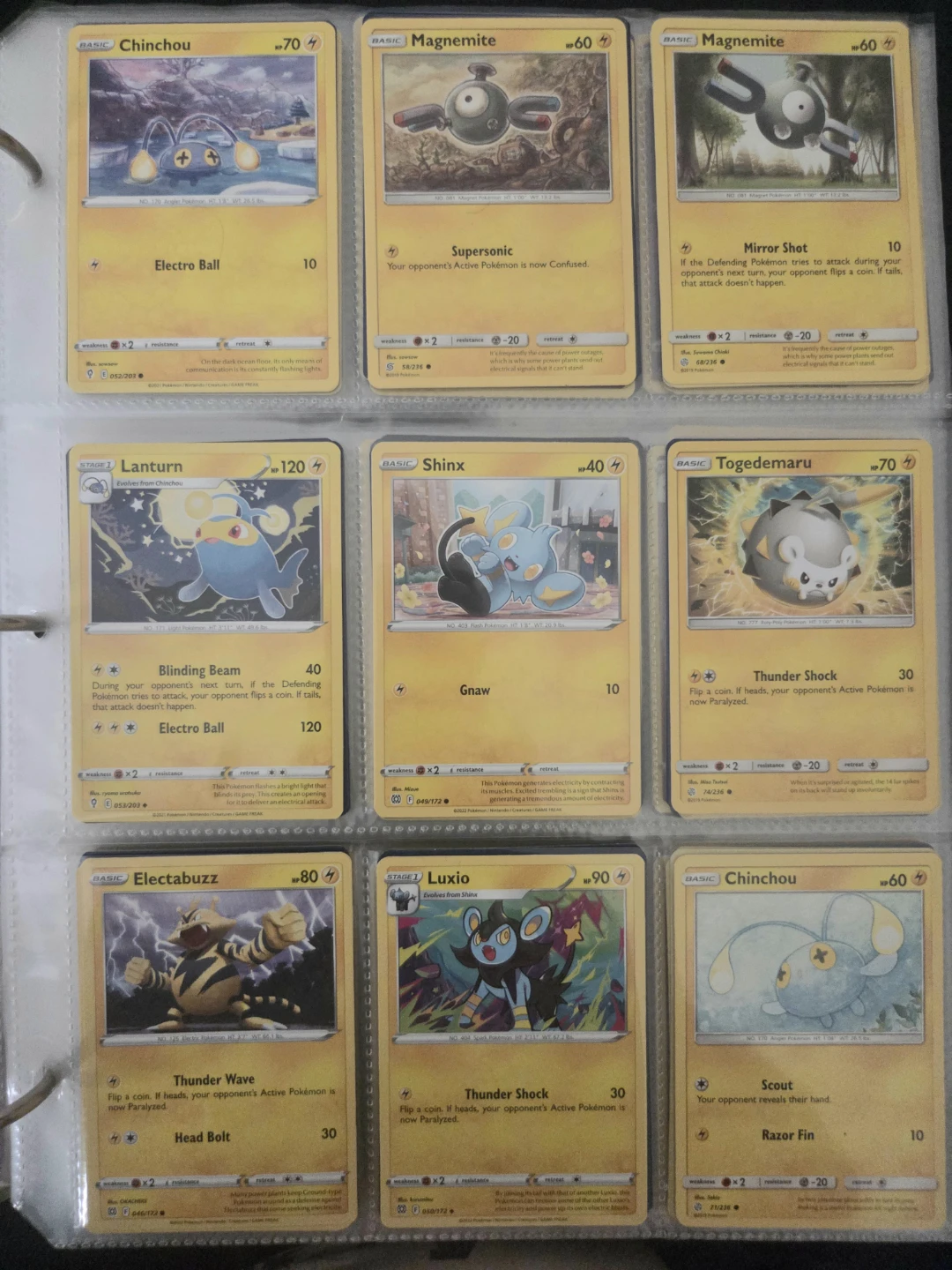 Pokemon cards - Electric and Psychic types