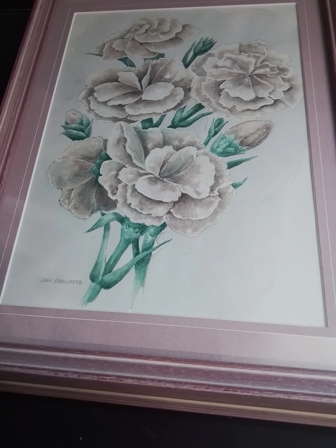 "Dusty Pinks" by Famous Canadian Artist & Patron Joan Chalmers - photo 4