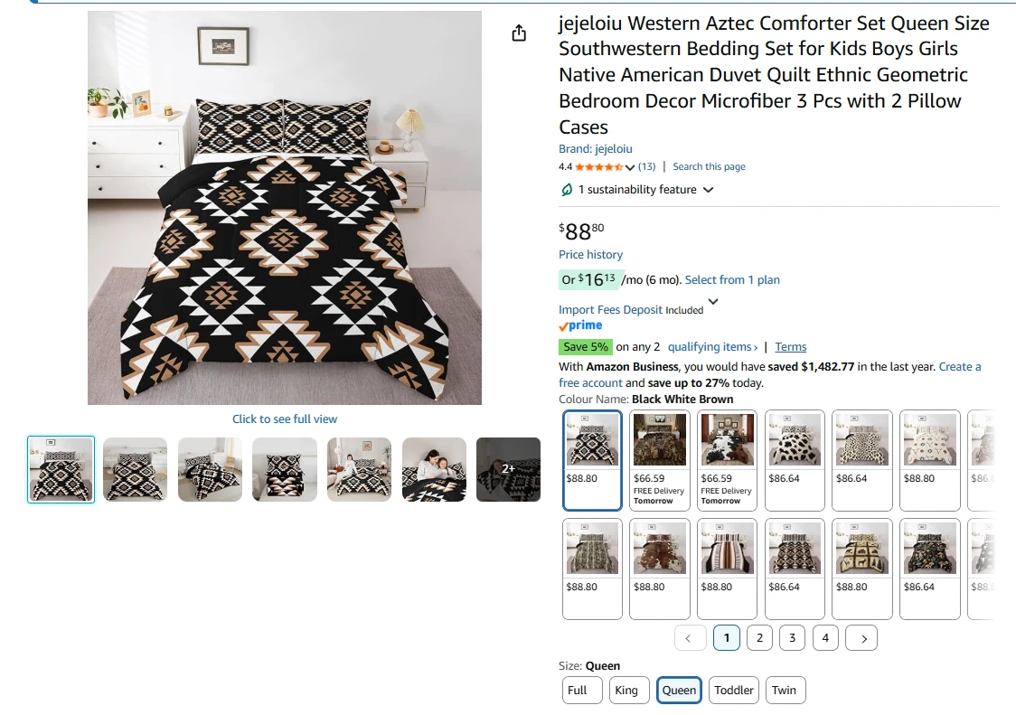 Western Aztec Comforter Set Queen Size - photo 2