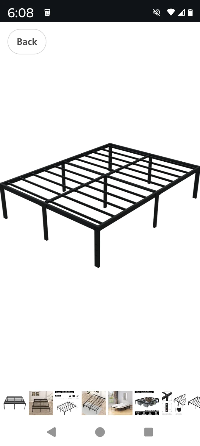 Uproese 14 Inch Metal Platform Bed Frame