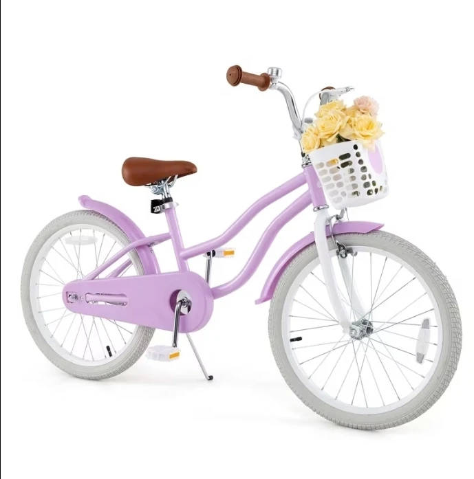 Purple Cruiser Bike with Basket