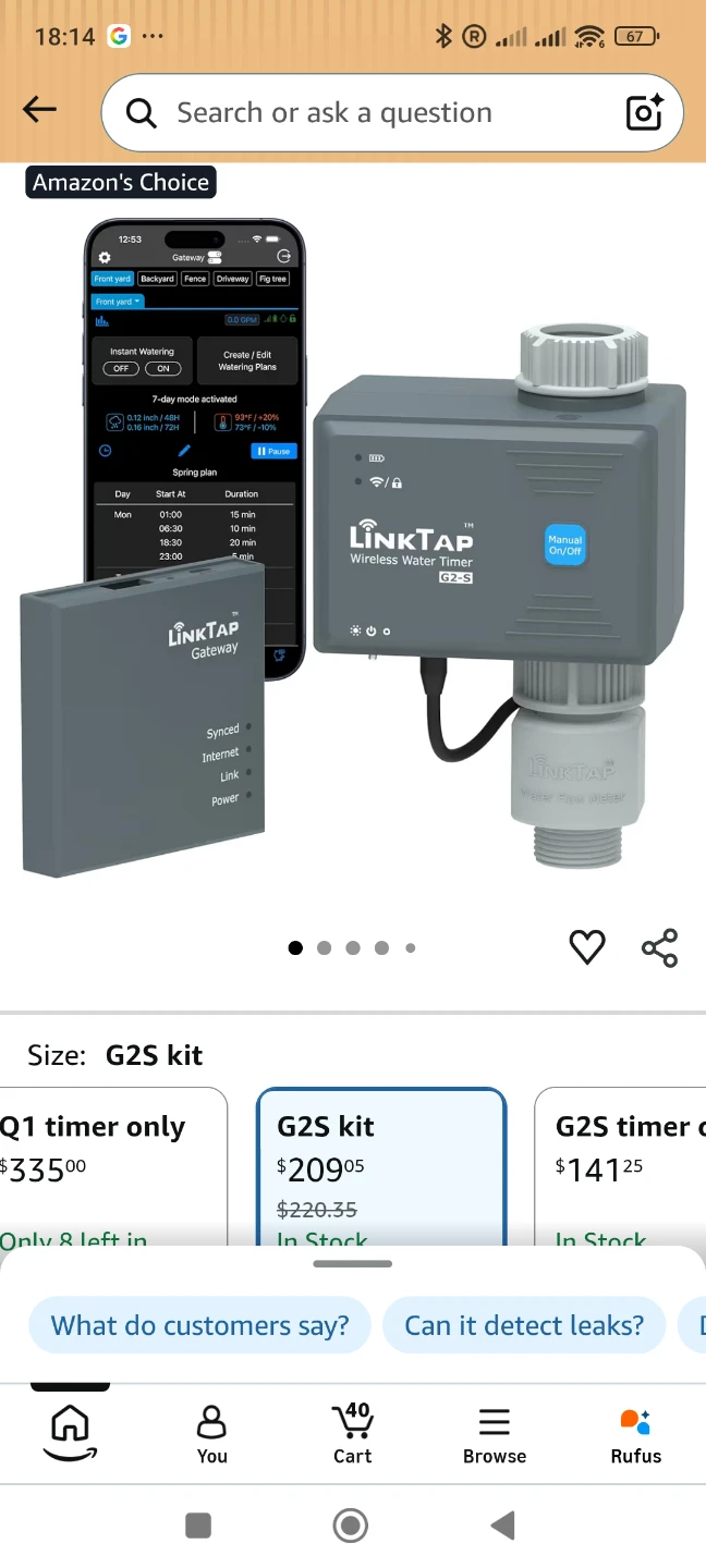 LinkTap G2S Wireless Water Timer Kit - photo 5
