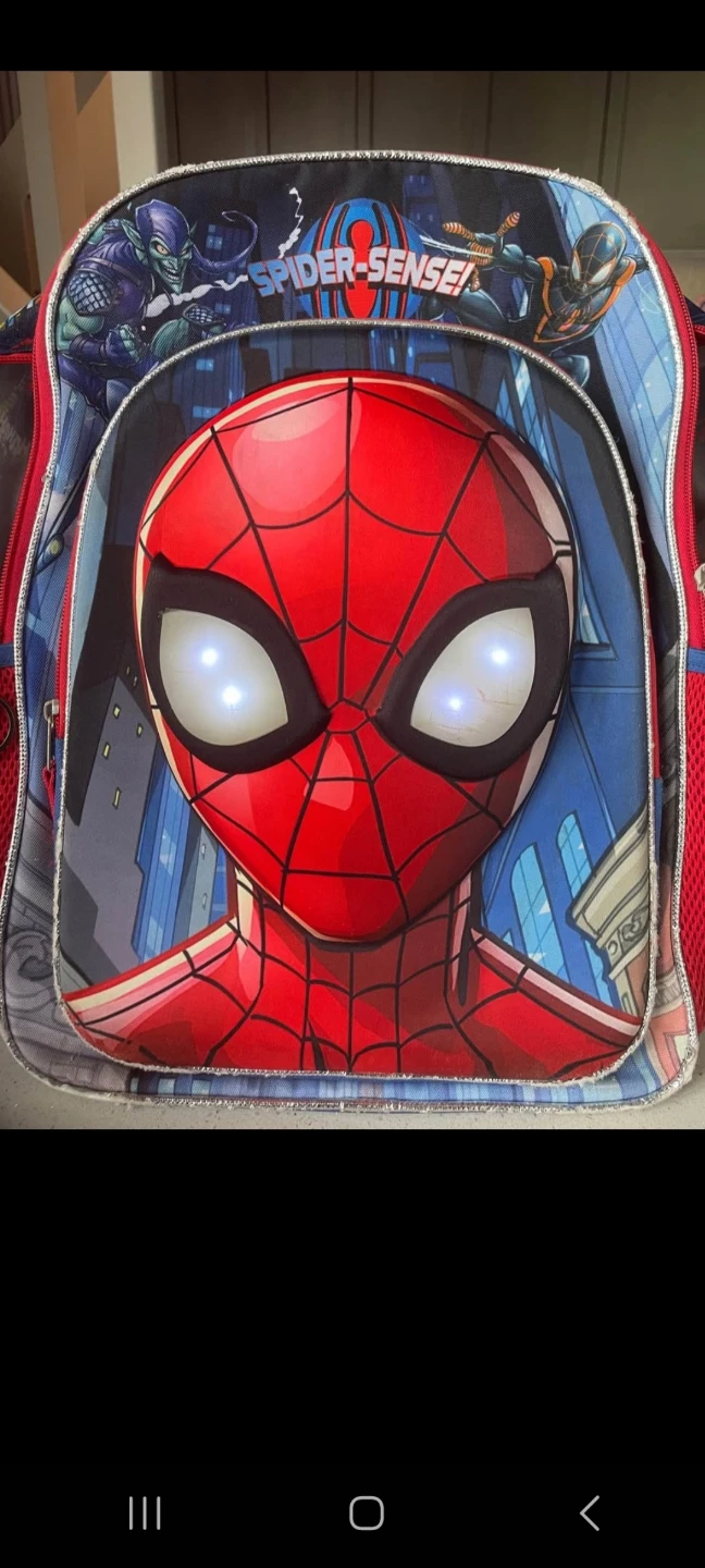 Spider-Sense Spiderman Backpack with Light-Up Eyes