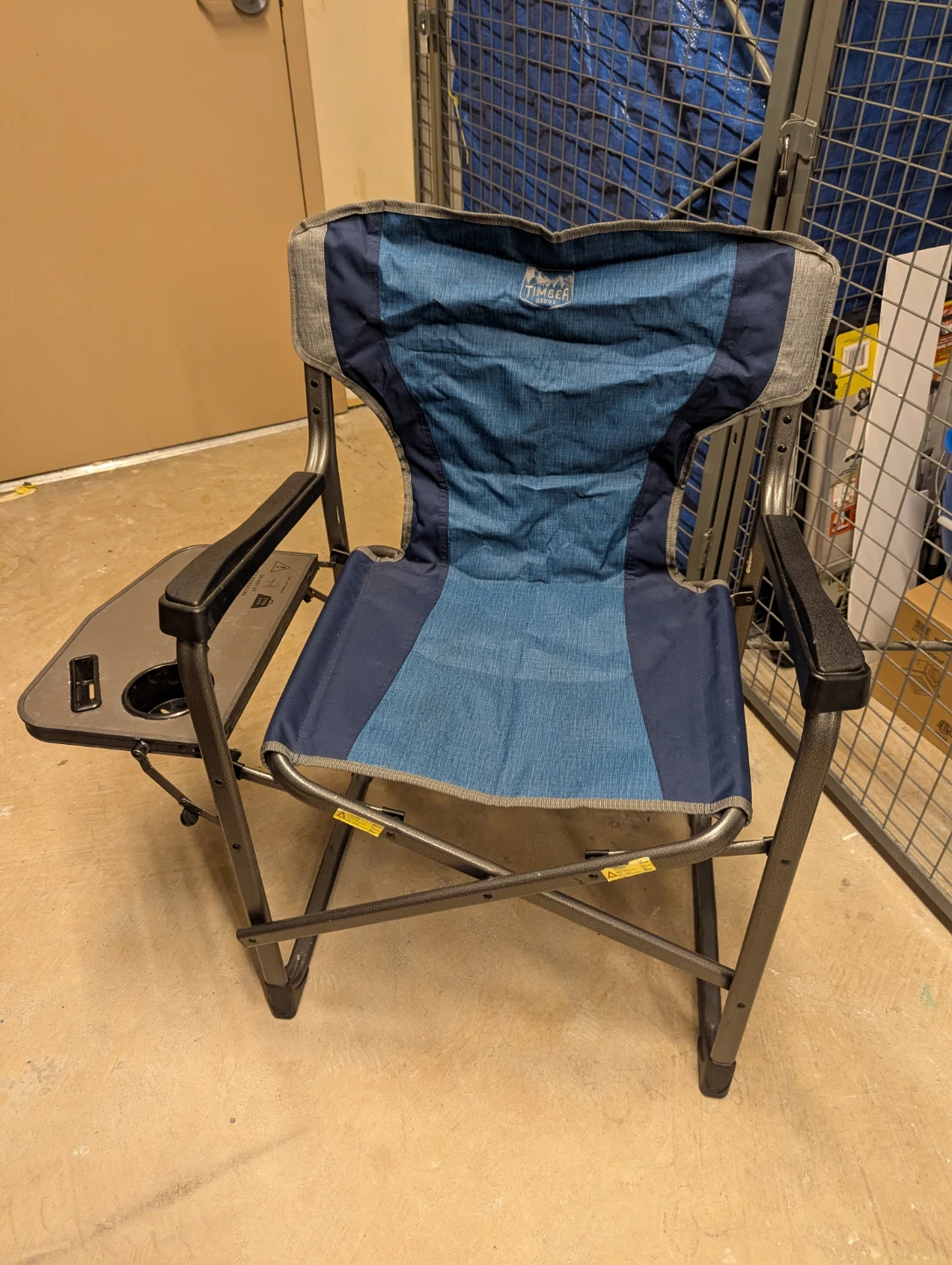 Timber Edge Folding Camp Chair with Side Table