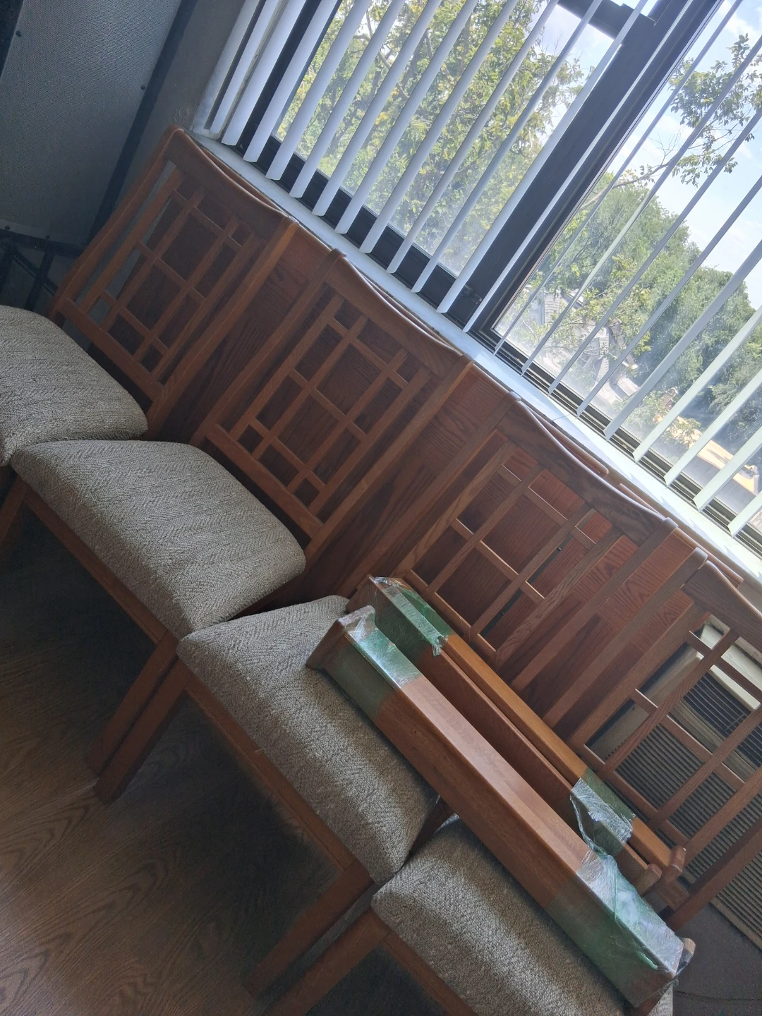 Wooden Dining Chairs with Upholstered Seats