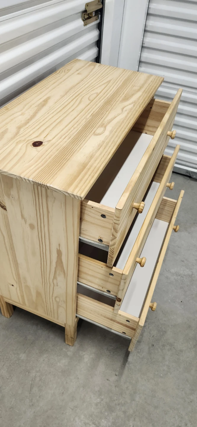 Ikea  Pine 3-Drawer Chest - photo 2