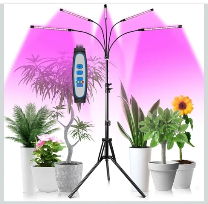 Adjustable LED Grow Light with Tripod Stand
