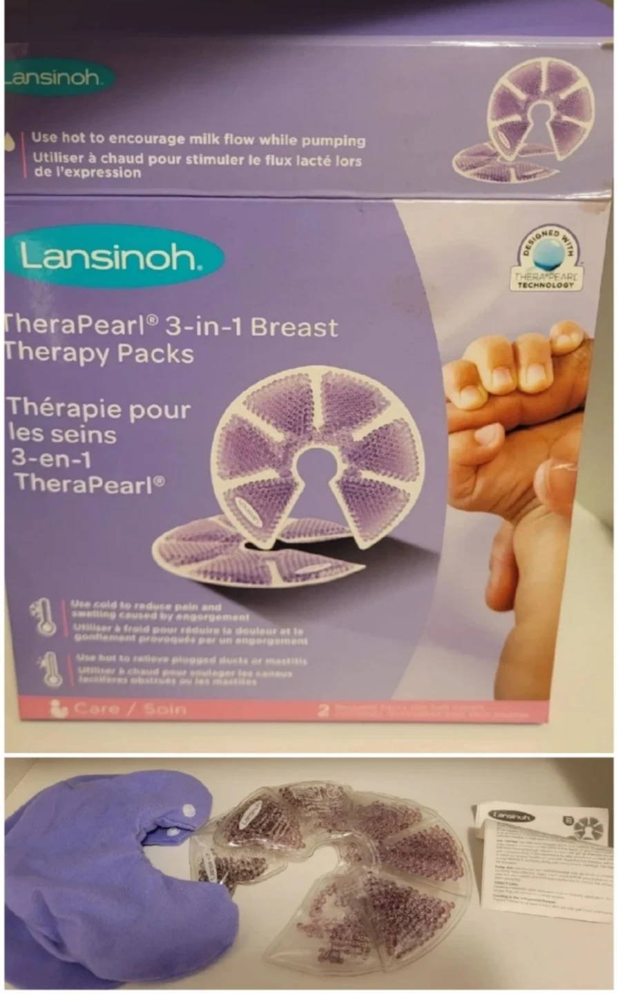 Lansinoh TheraPearl 3-in-1 Breast Therapy Packs & Storage Bags - photo 2