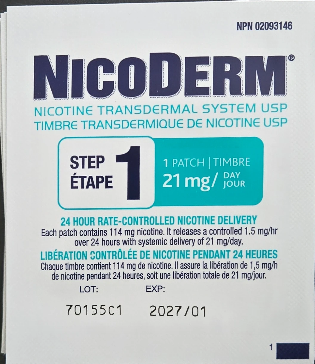 Nicoderm Step 1 Nicotine Transdermal System USP 21mg/day Patches - photo 2